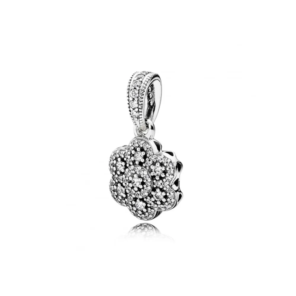 pandora crystallised floral pendant 390392cz