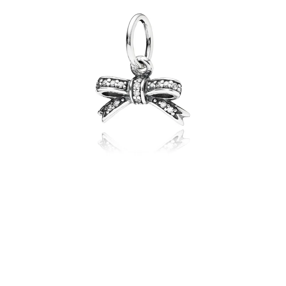 pandora delicate bow pendant 390357cz