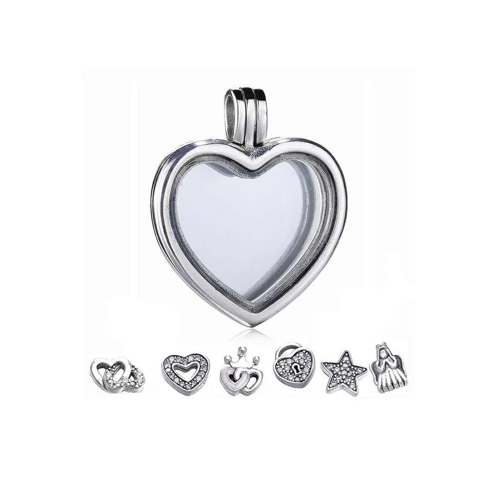 pandora floating heart locket necklace pj002621