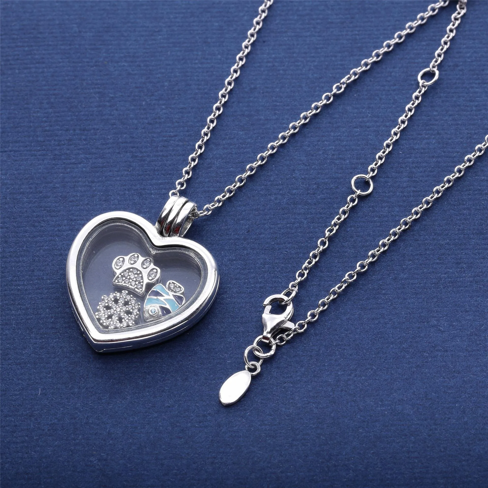 Pandora Floating Heart Locket Necklace - PJ00262-1