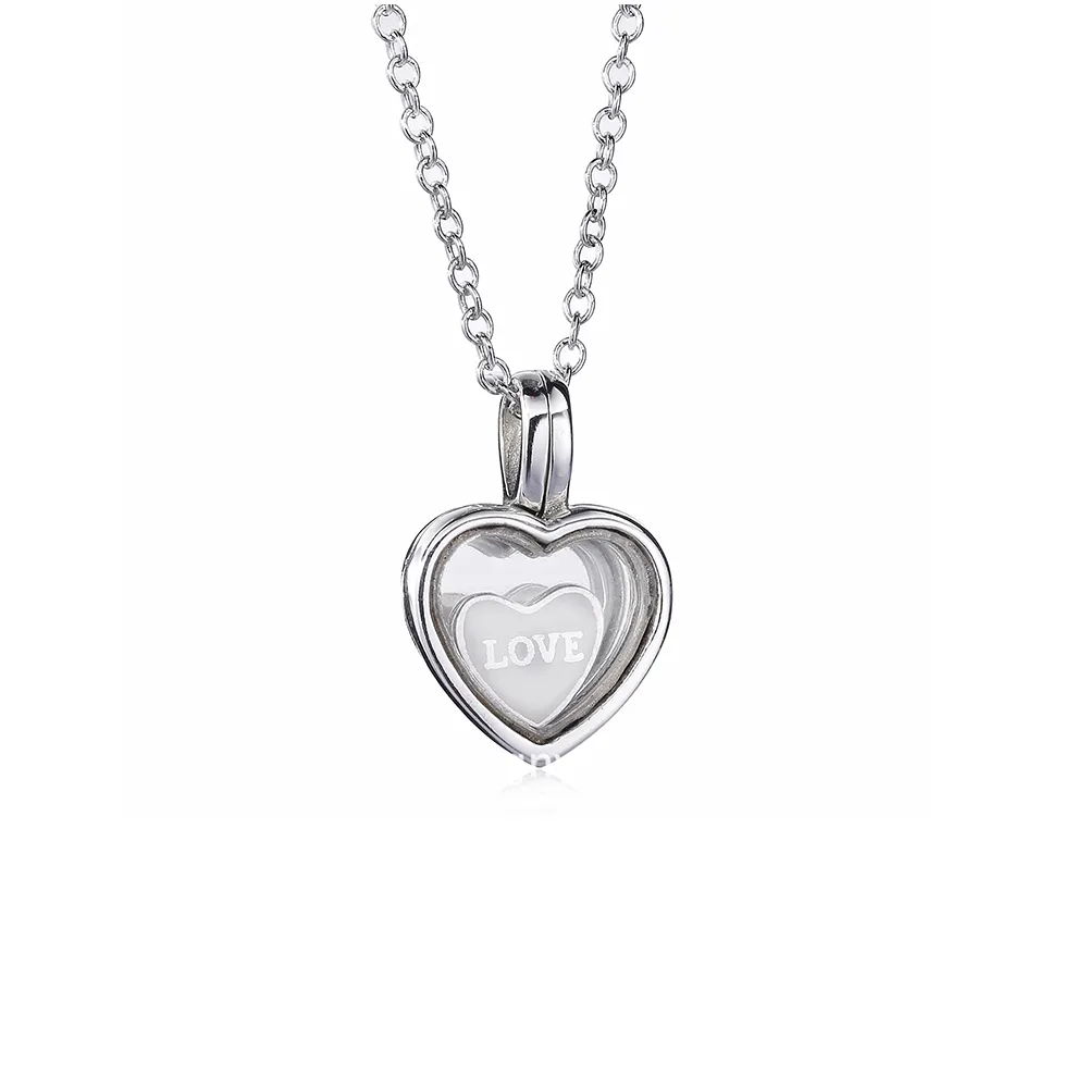 PANDORA Floating Heart Locket With Heart Lockets Necklace - 590544A