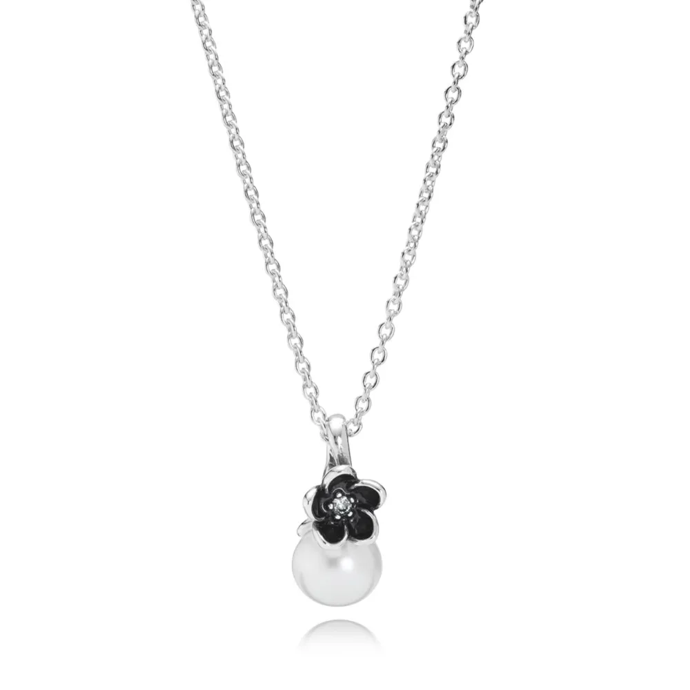 pandora floral silver pendant 390363p