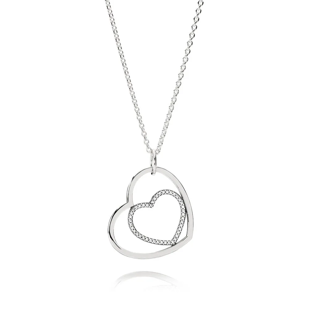 pandora forever in my heart pendant necklace 390364cz90