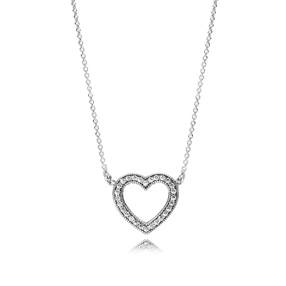 Pandora Jewelry Heart Necklace - 590534CZ-45