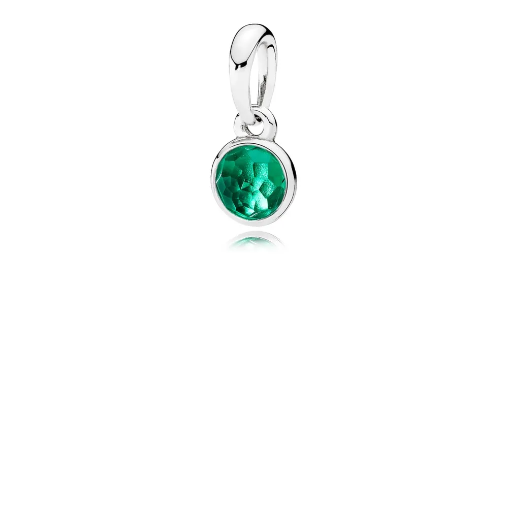 pandora may droplet royalgreen crystal pendant 390396nrg