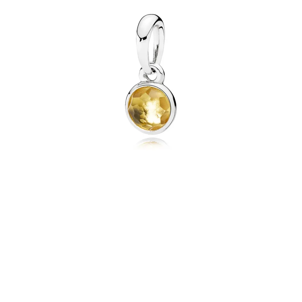 pandora november droplet citrine pendant 390396ci