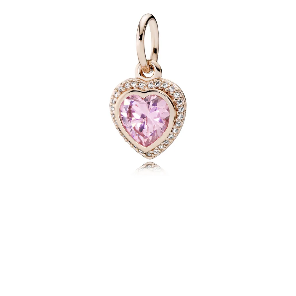 pandora pink sparkling love pendant 380366pcz