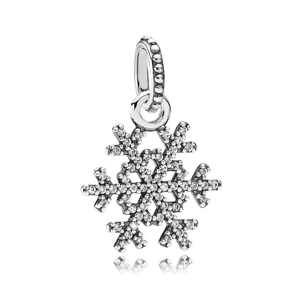 pandora snowflake necklace pendant 390354cz