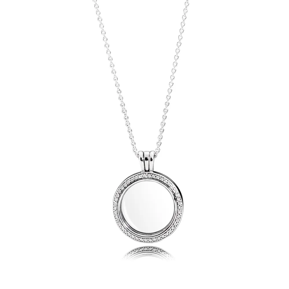 PANDORA Sparkling Floating Locket Pendant Necklace - 396484CZ-60