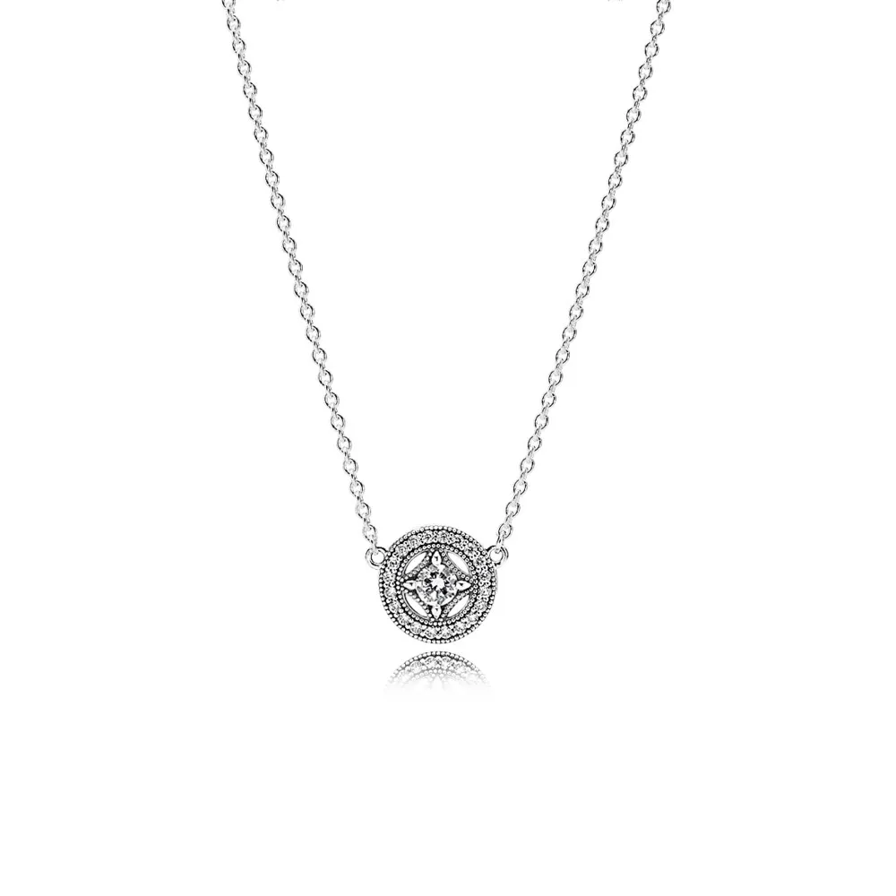 PANDORA Vintage Allure, Clear CZ Pendant Necklace - 590523CZ-45