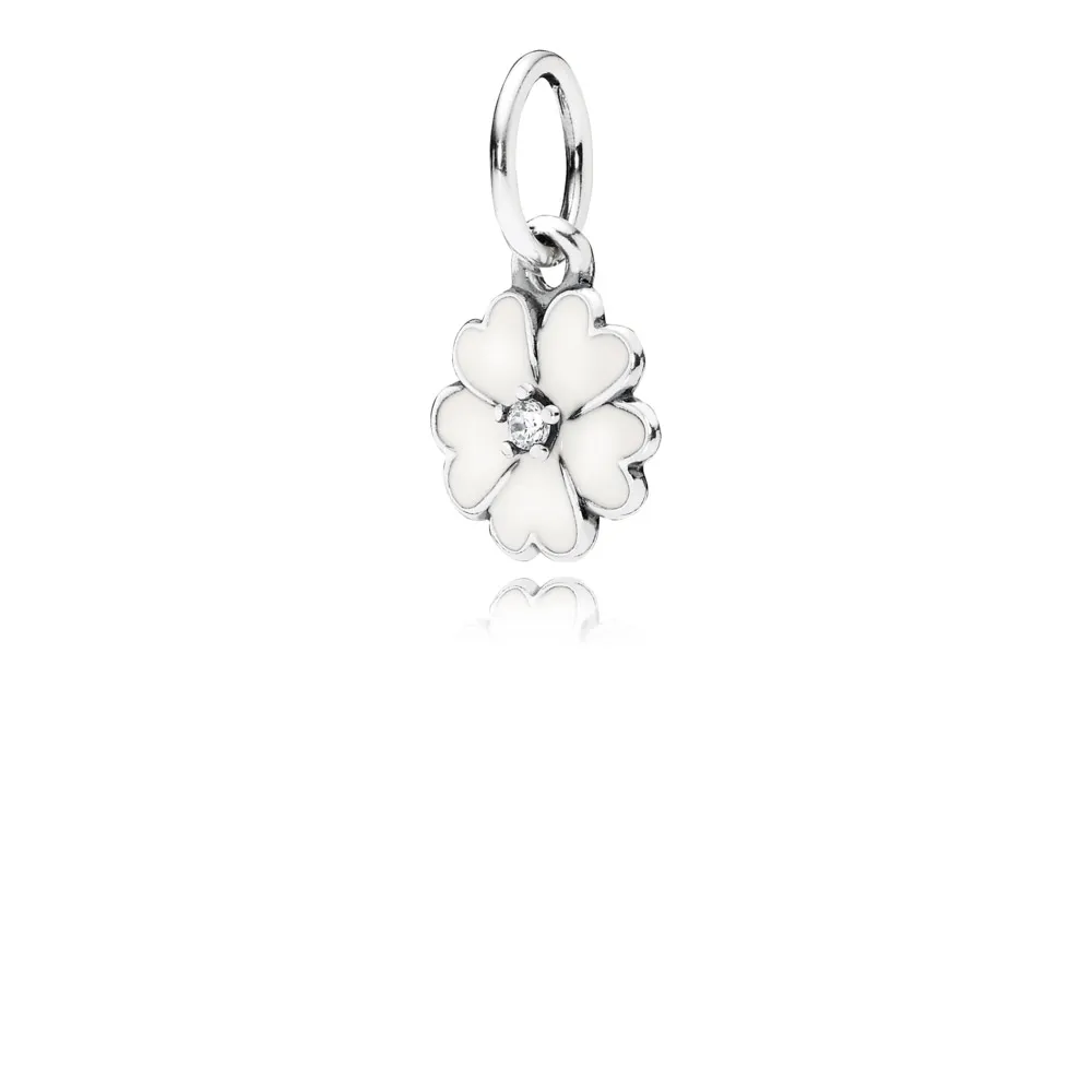 pandora white primrose flower pendant 390365en12