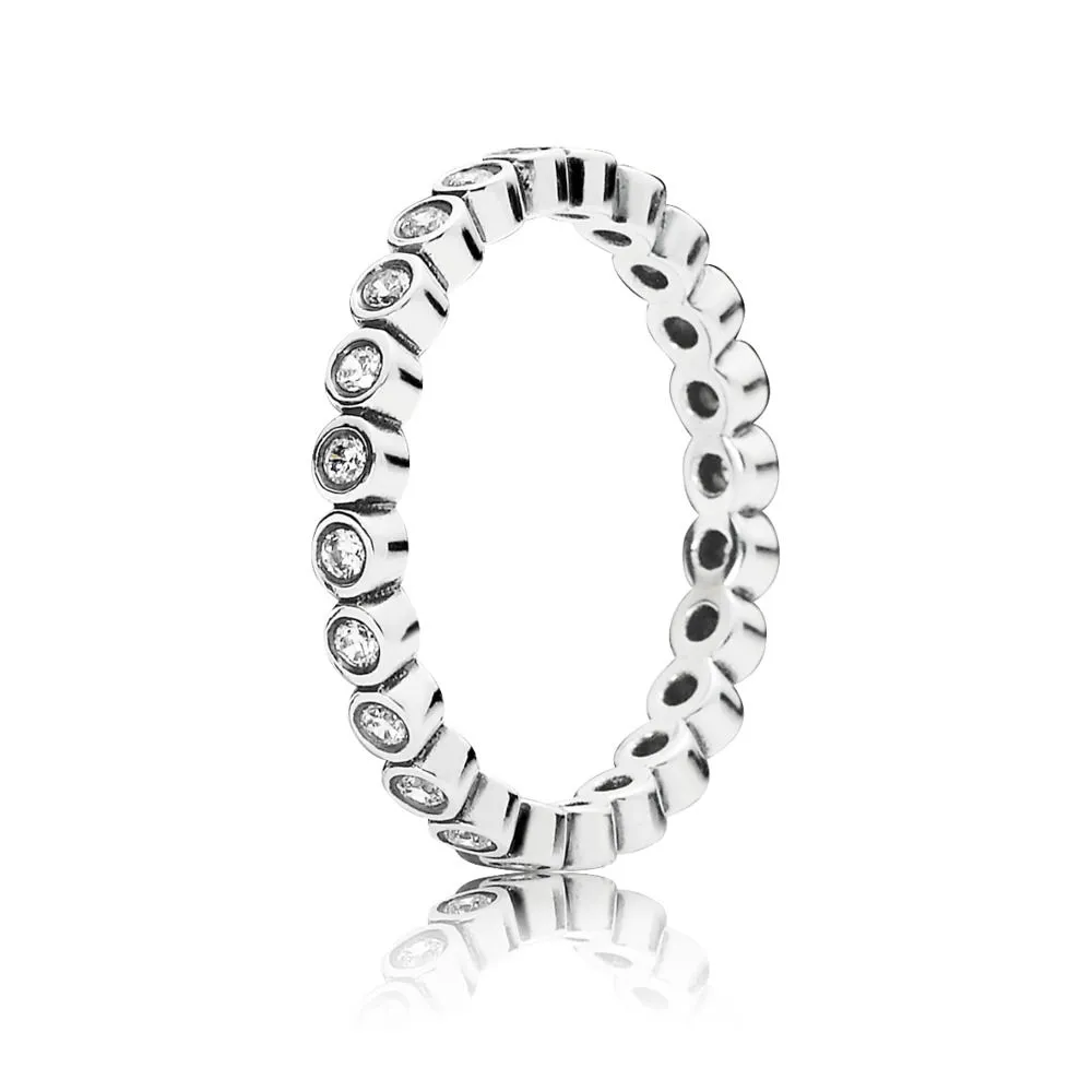 PANDORA Alluring Petite Brilliant Stackable Ring, Clear Cz - 190941CZ