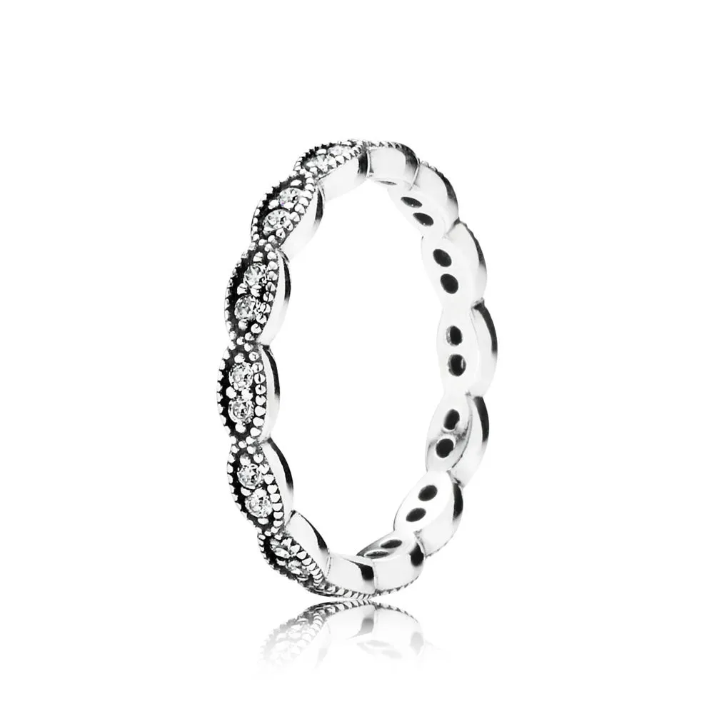 PANDORA Band of Shimmering Leaves Ring - 190923CZ