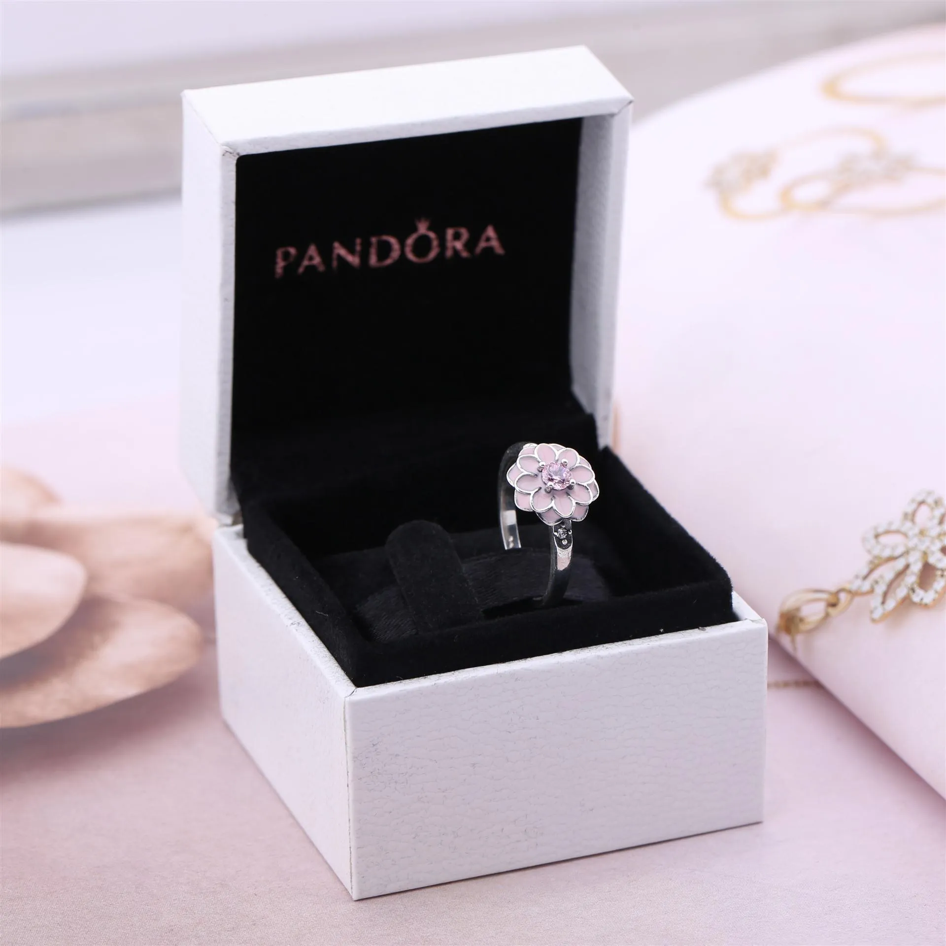 PANDORA Blooming Dahlia Enamel Ring - 190985NBP