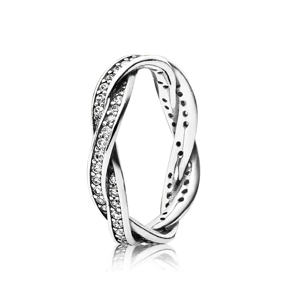 PANDORA Braided Pavé Ring - 190892CZ