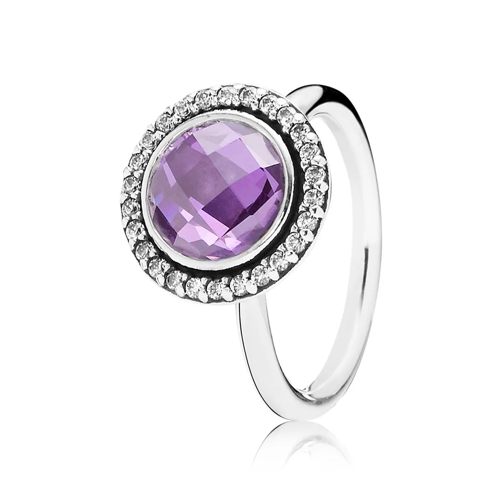 pandora brilliant legacy ring purple clear cz 190904acz rings