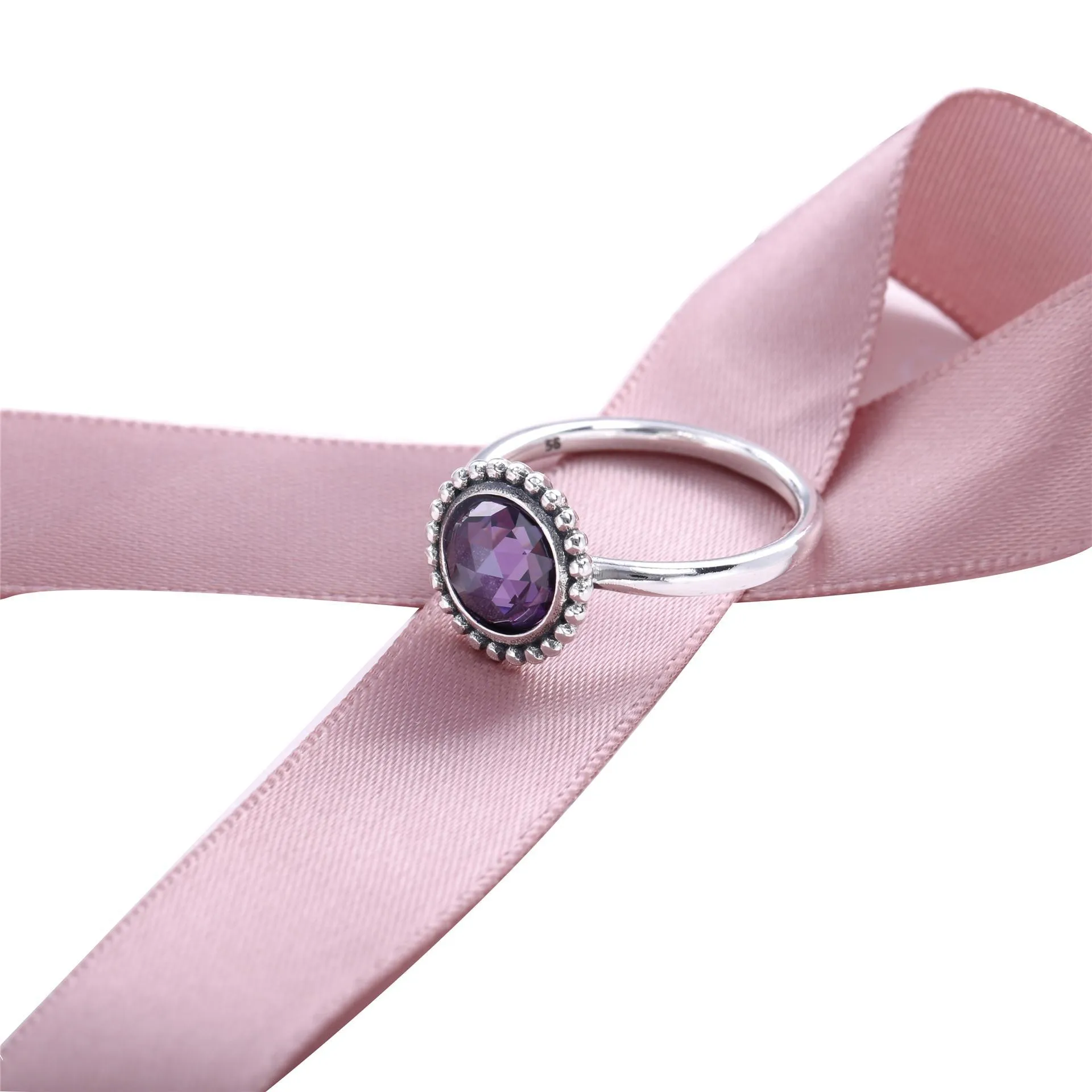 PANDORA Brilliant Legacy Ring, Purple Clear CZ - 190904ACZ - Rings