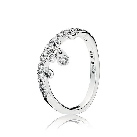 PANDORA Chandelier Droplets Ring, Clear CZ - 197108CZ