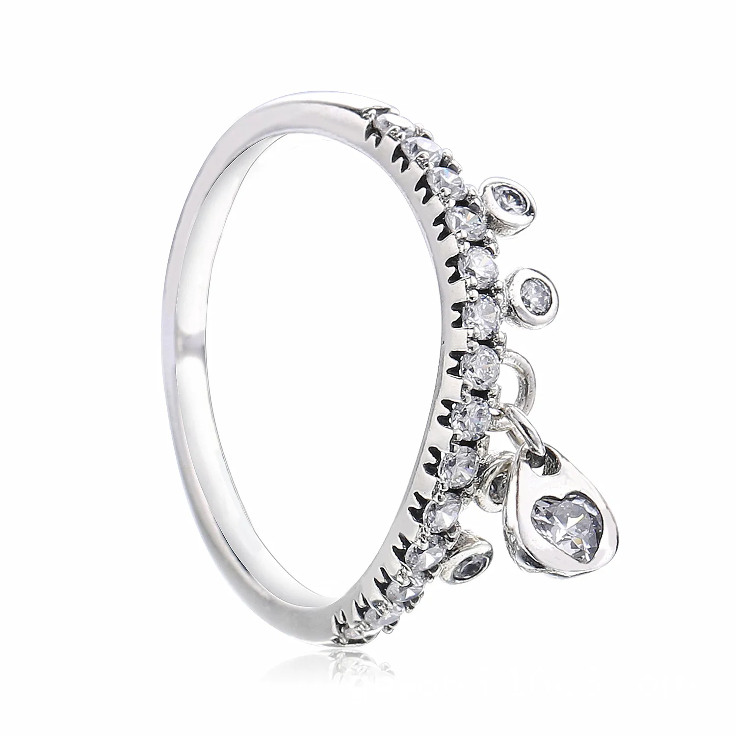 PANDORA Chandelier Droplets Ring, Clear CZ - 197108CZ