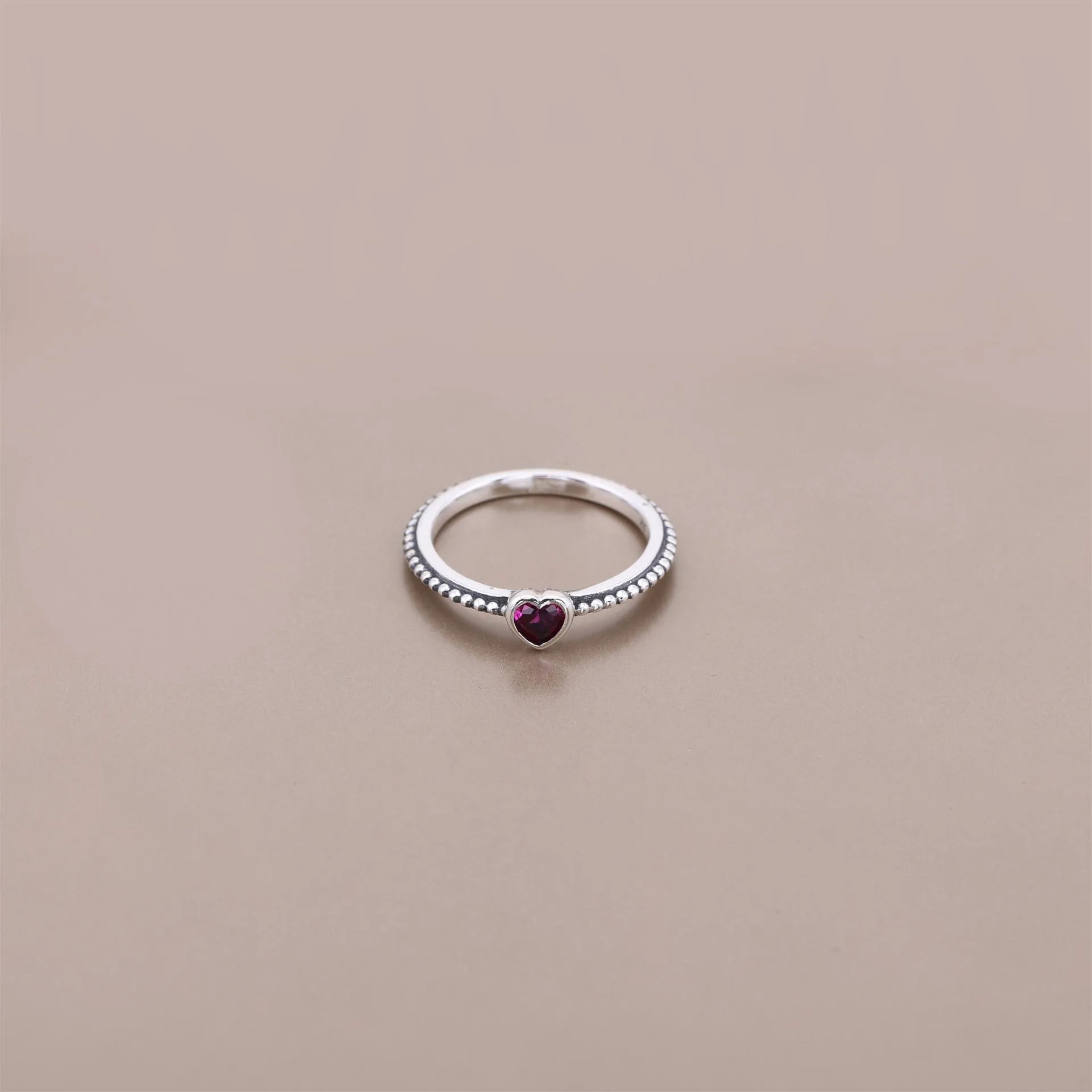 PANDORA Delicate Red Heart Ring - 190896SGR