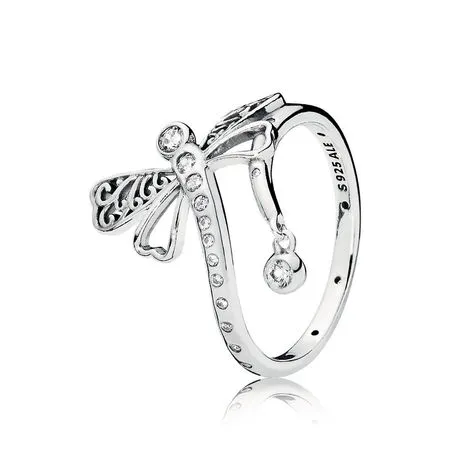 PANDORA Dreamy Dragonfly Ring, Clear CZ - 197093CZ