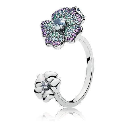 PANDORA Glorious Blooms Ring, Multi-Colored CZ - 197086NRPMX