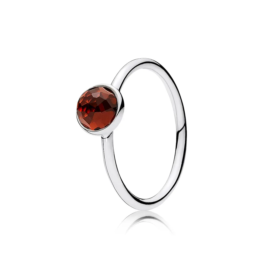 PANDORA January Droplet with Garnet Ring - 191012GR