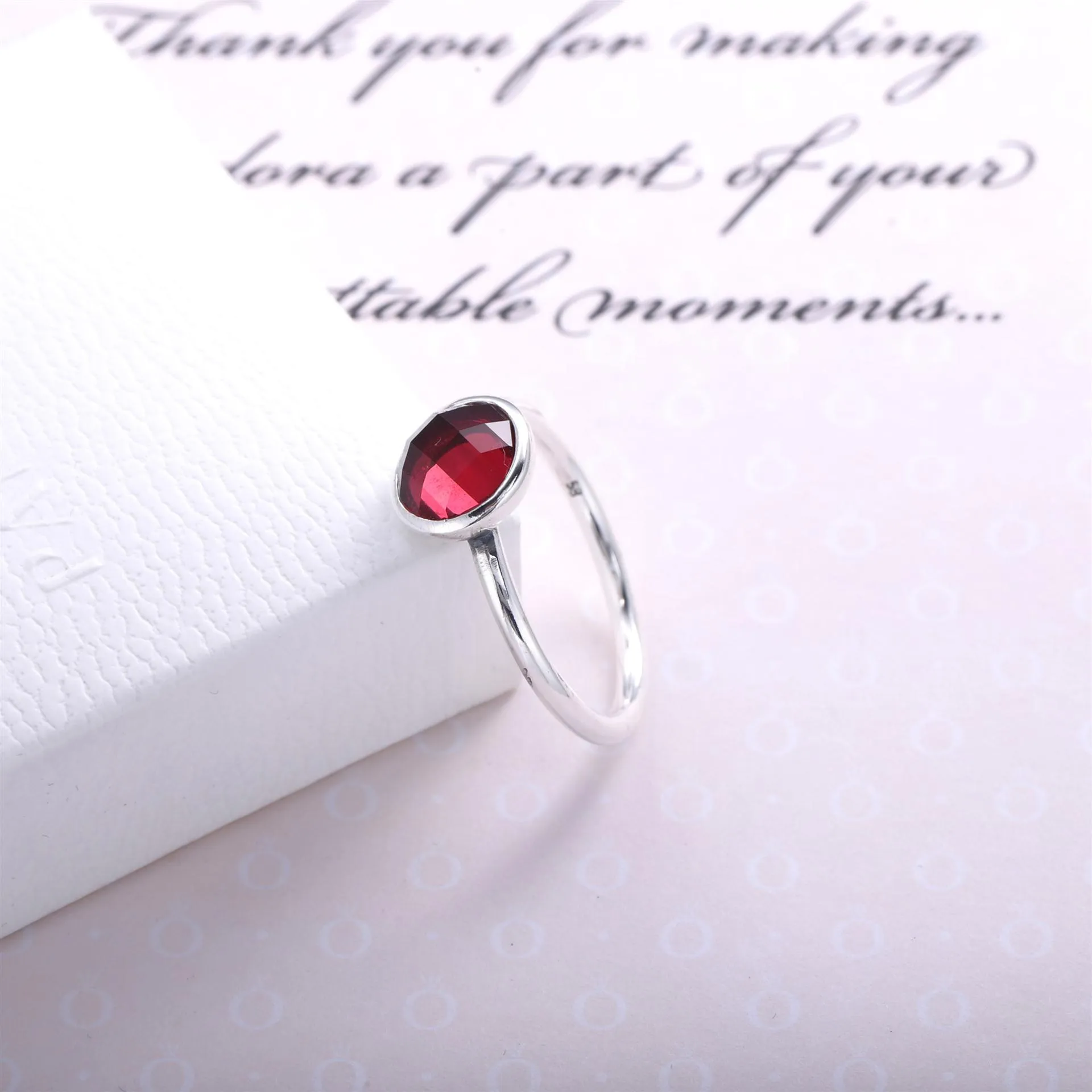 PANDORA July Droplet Birthstone Ring - 191012SRU