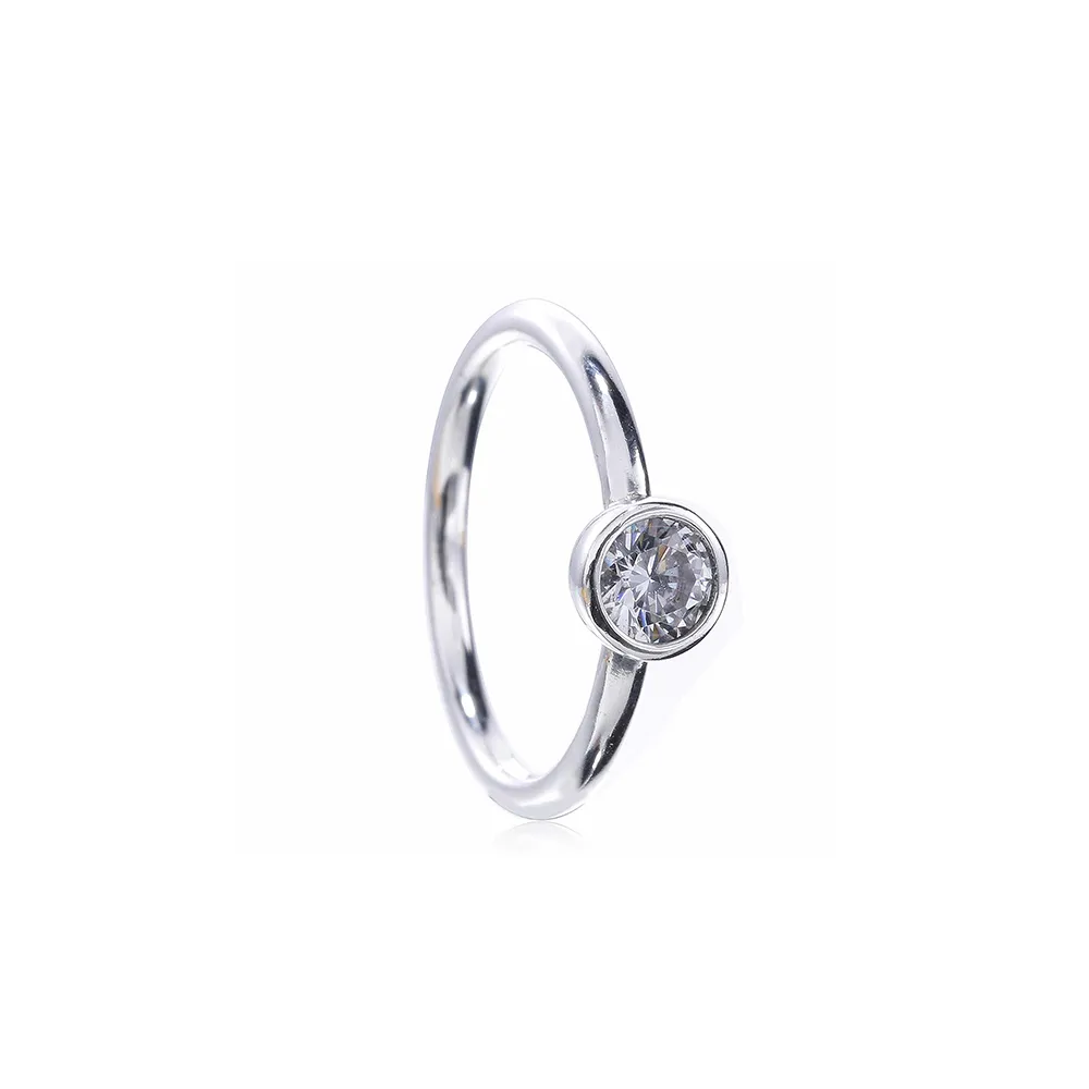 pandora petite circle ring clear cz 191043cza