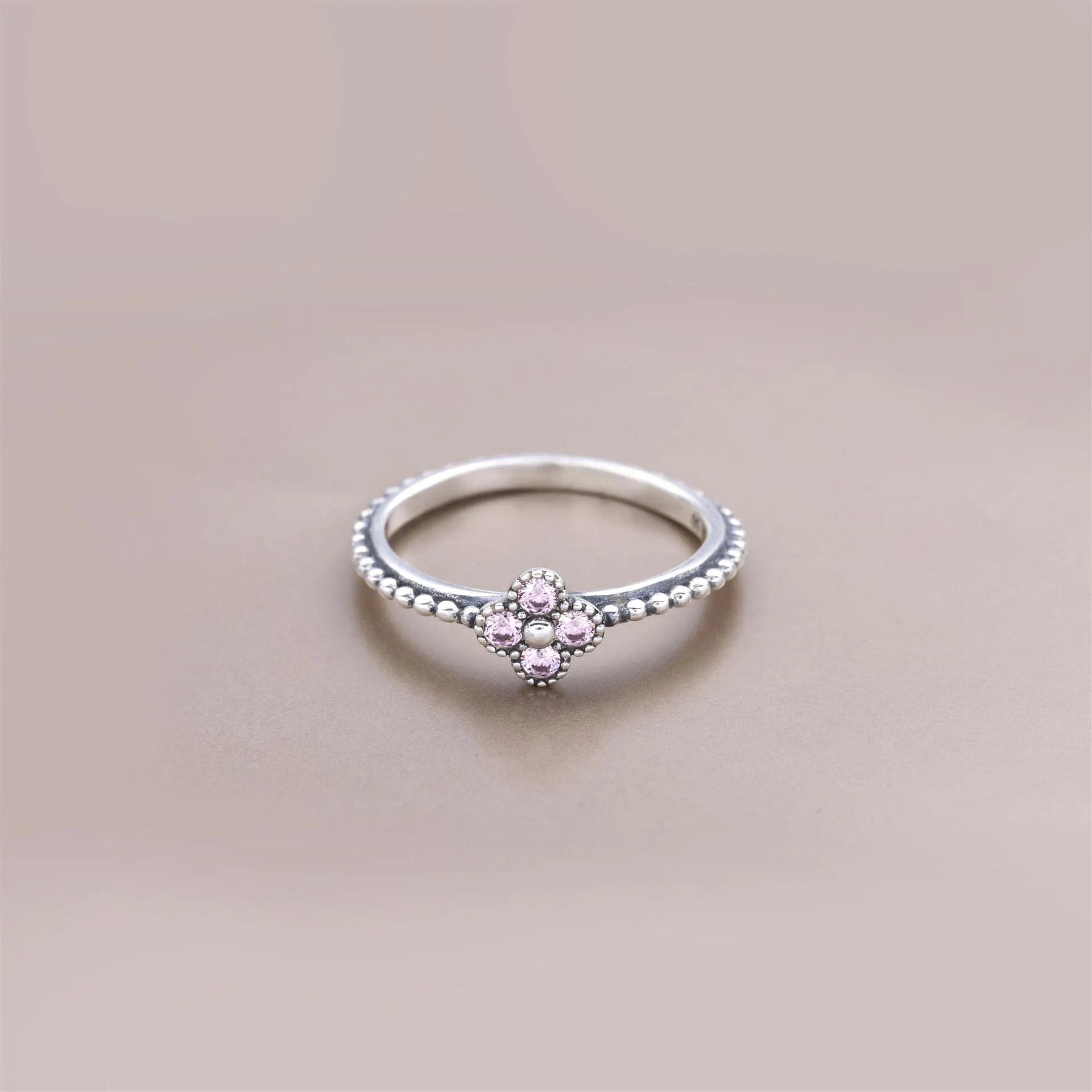 PANDORA Pink Oriental Blossom Ring - 191001PCZ