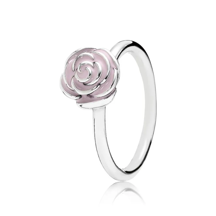 PANDORA Rose Garden Stackable Ring, Pink Enamel - 190905EN40