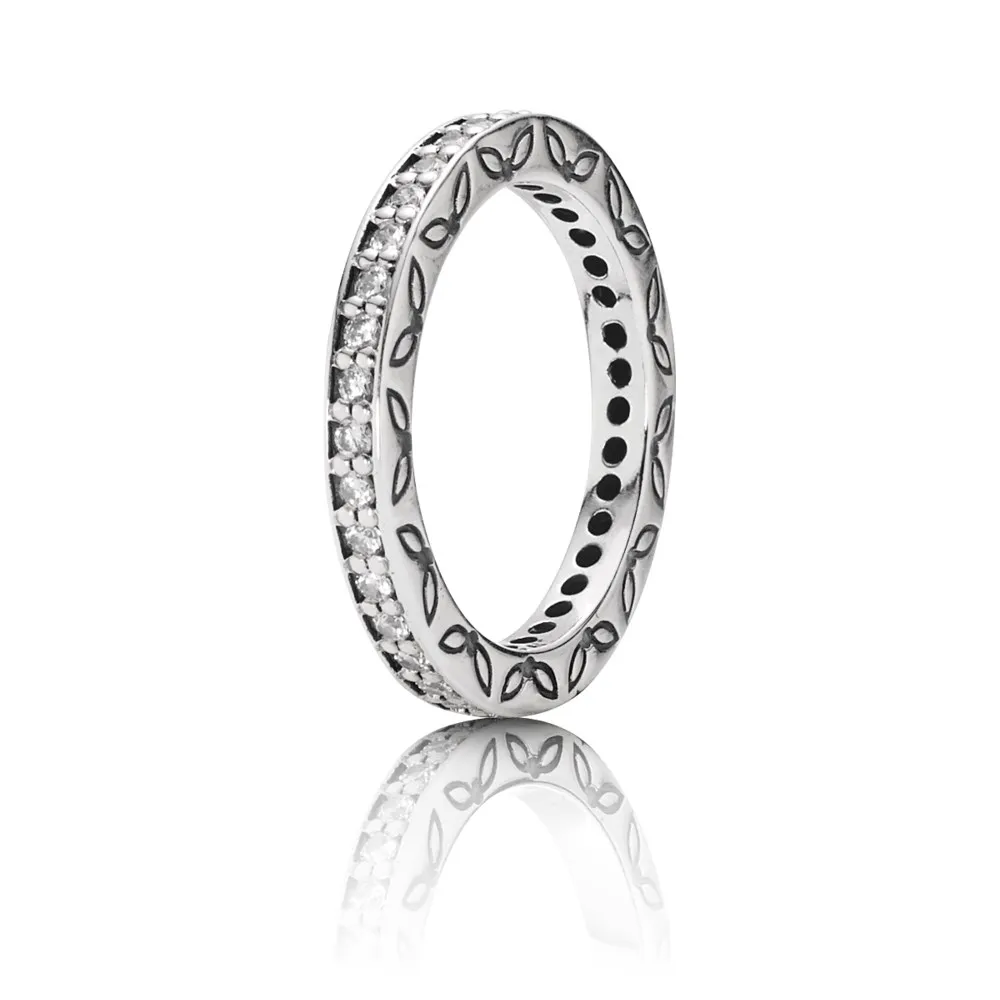 pandora silver ring clear zirconia 190618cz rings