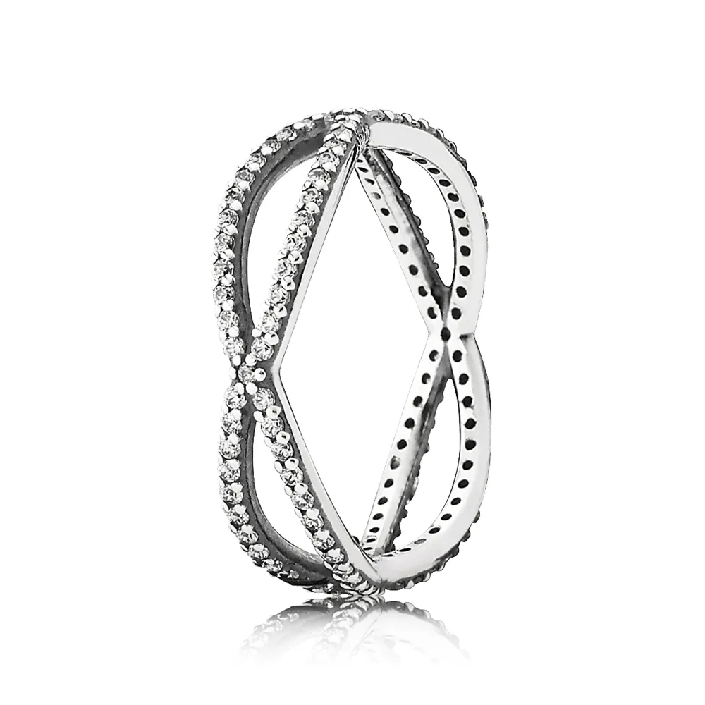 PANDORA Sparkling crossover ring - 190930CZ