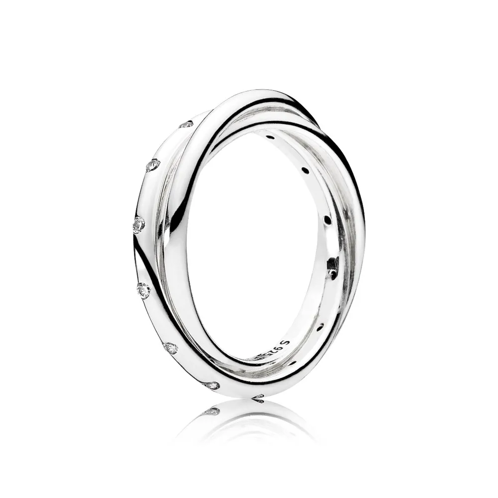 PANDORA Swirling Symmetry, Clear CZ Ring - 191034CZ