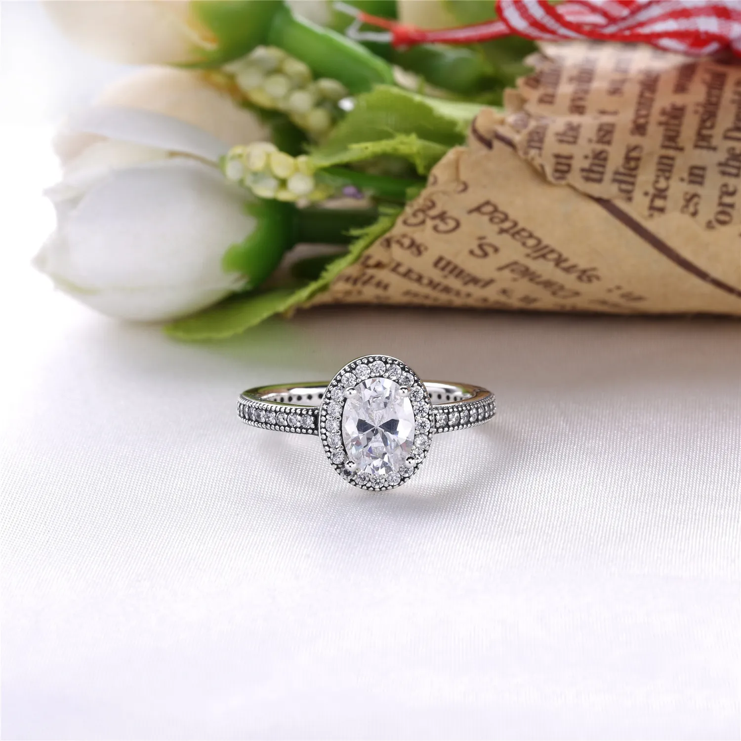 PANDORA Vintage Elegance with Clear CZ Ring - 191017CZ