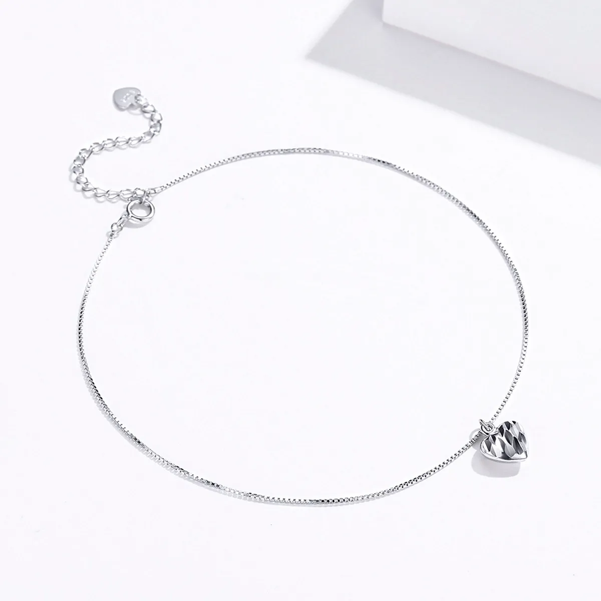 Pandora Style Silver Beautiful Love Anklet - SCT013