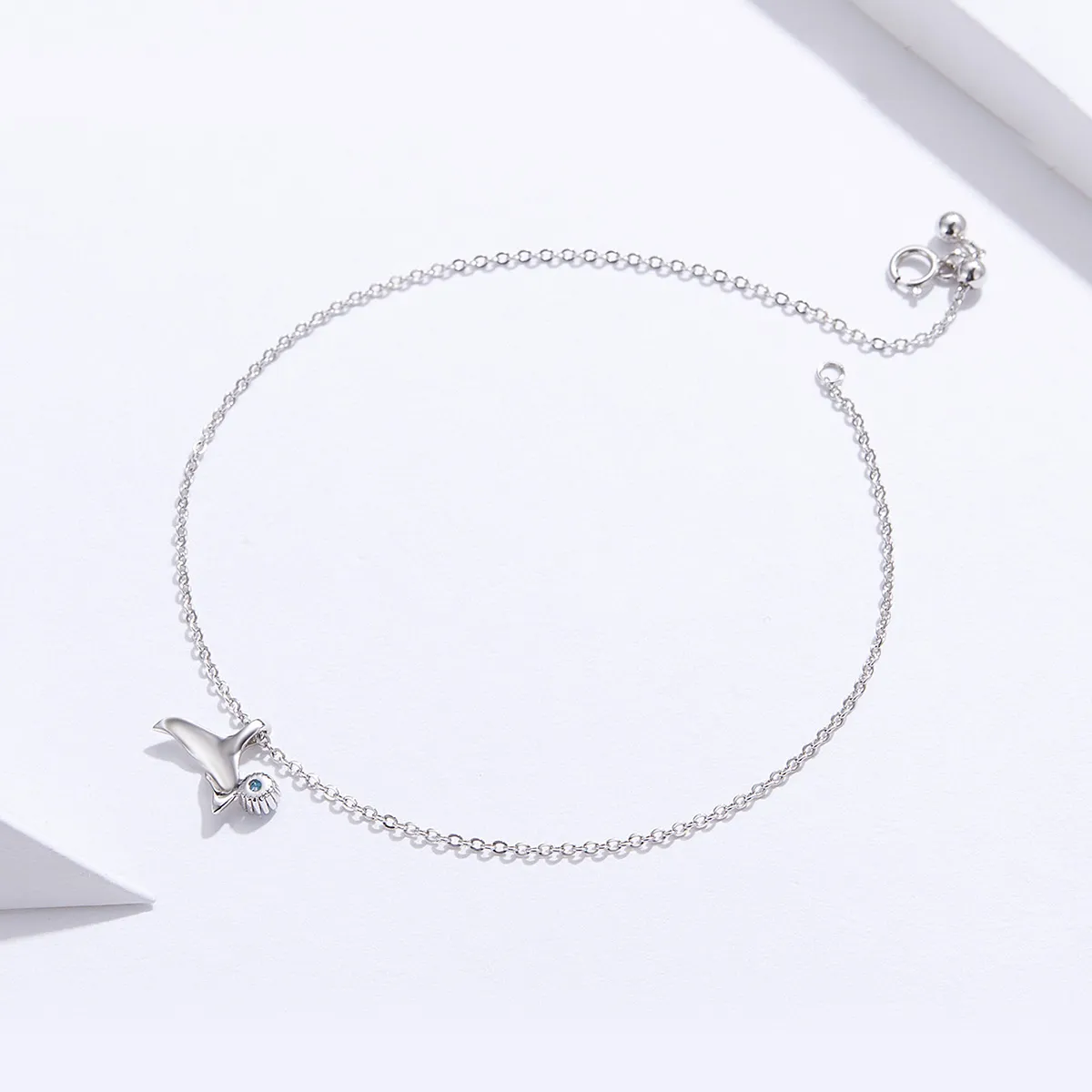 Pandora Style Silver Mermaid Tail Anklet - SCT004