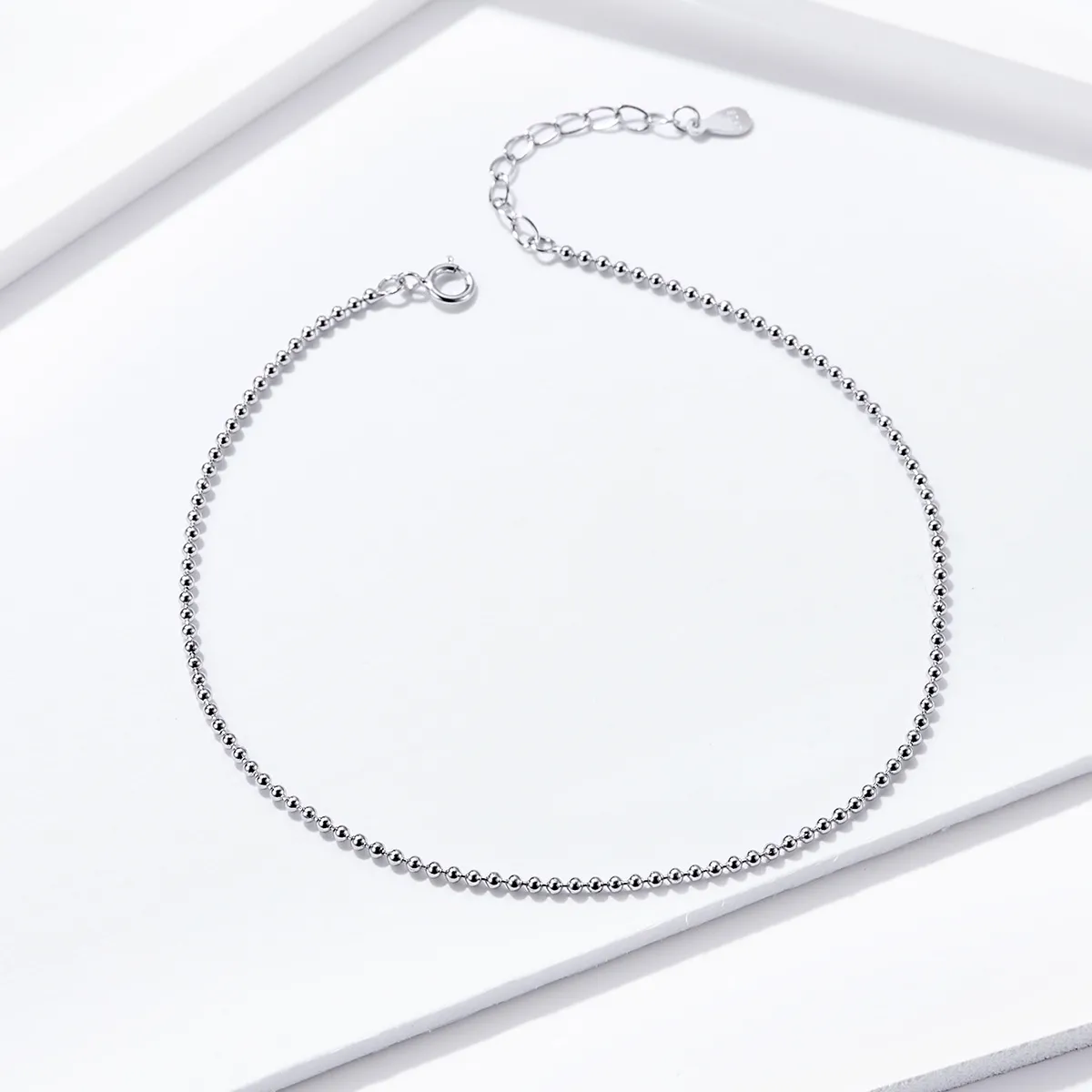 Pandora Style Silver Simple Anklet - SCT002