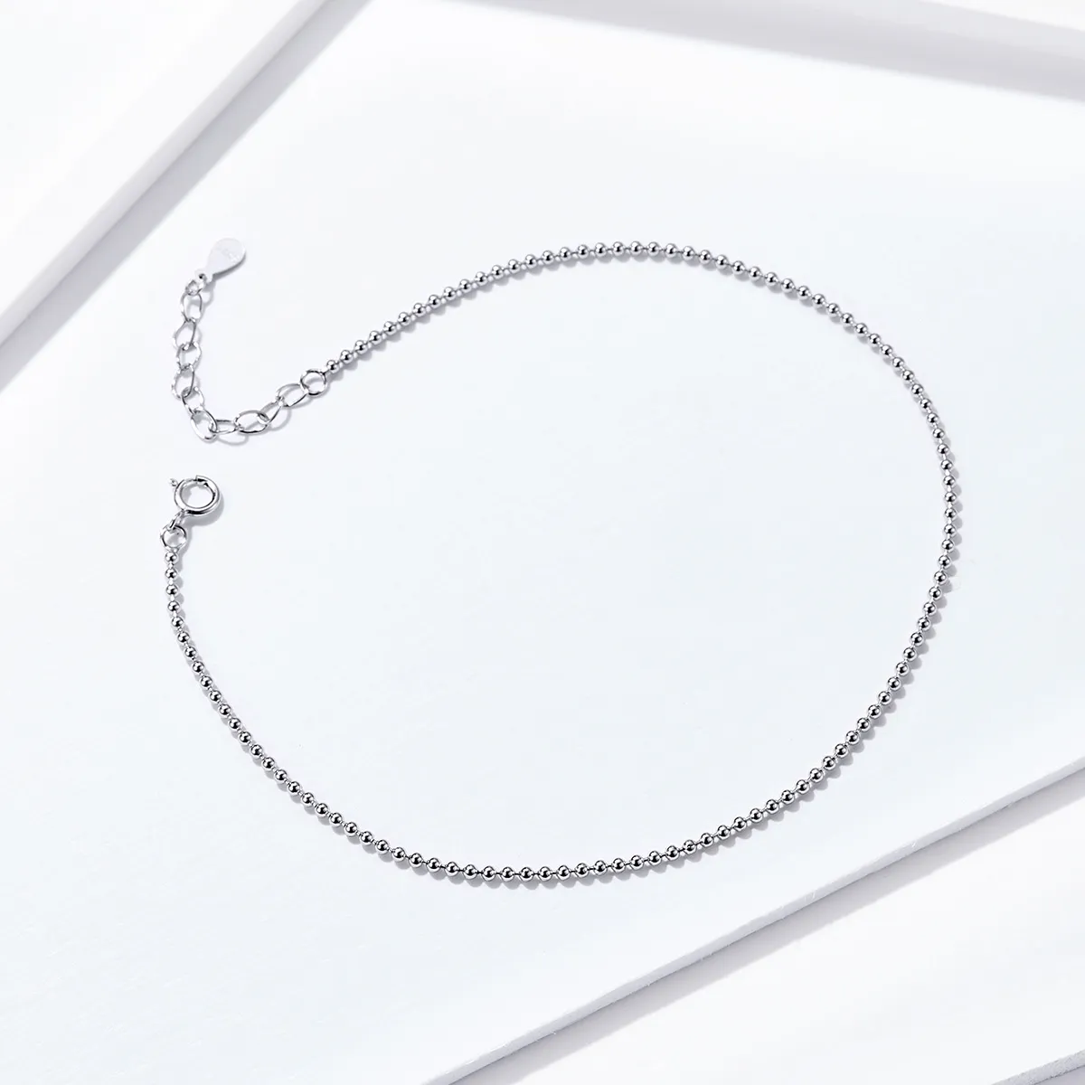 Pandora Style Silver Simple Anklet - SCT002