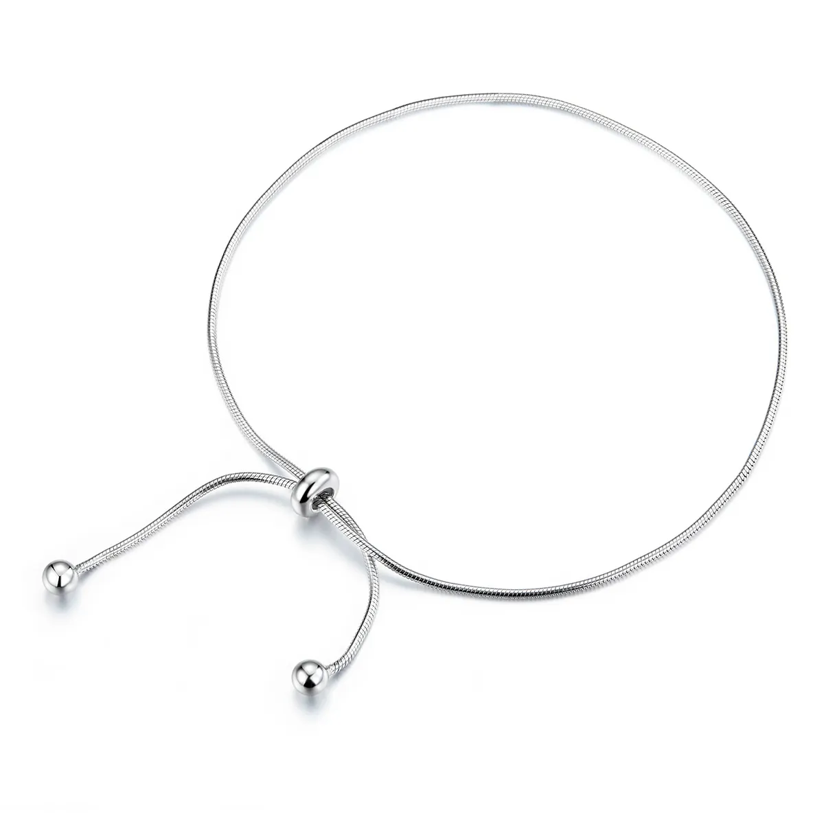 Pandora Style Silver Stylish Anklet - SCT016