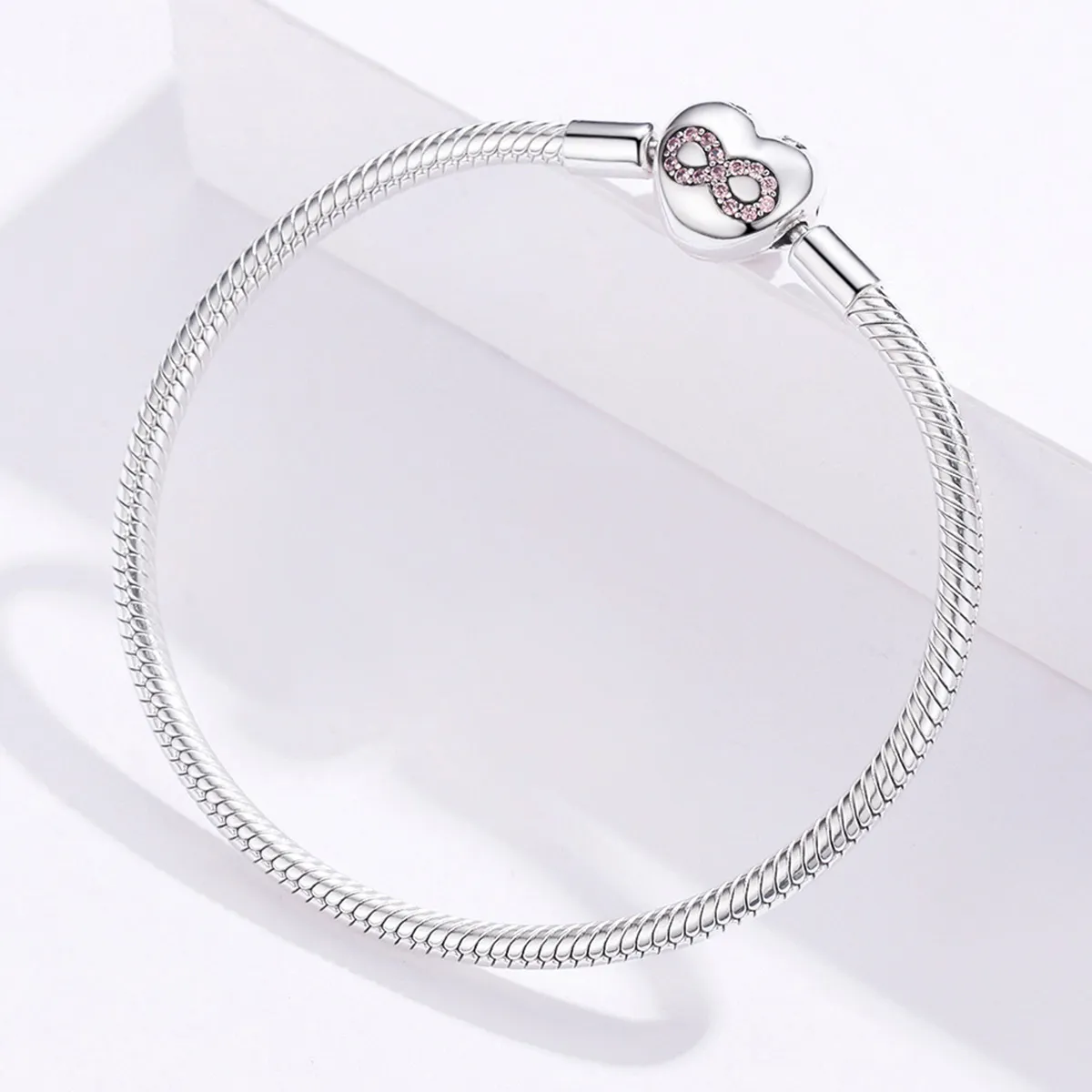 Pandora Moments Style Silver Heart of Eternity Slider Bracelet - SCB142