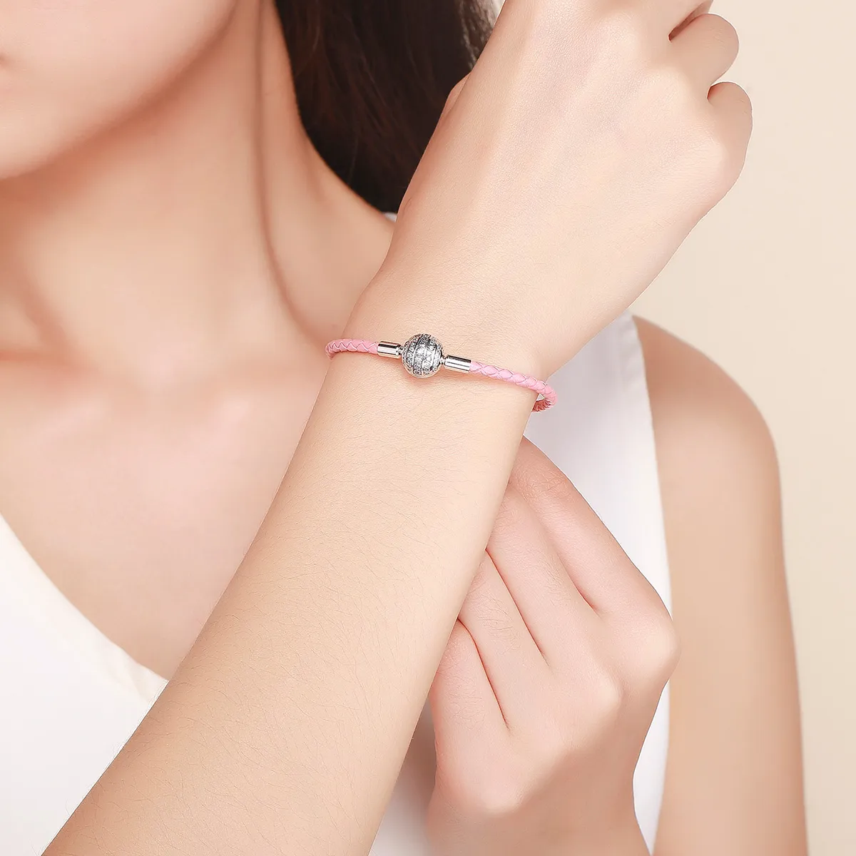 Pandora Style Leather Girlish Emotion Bracelet - SCB114