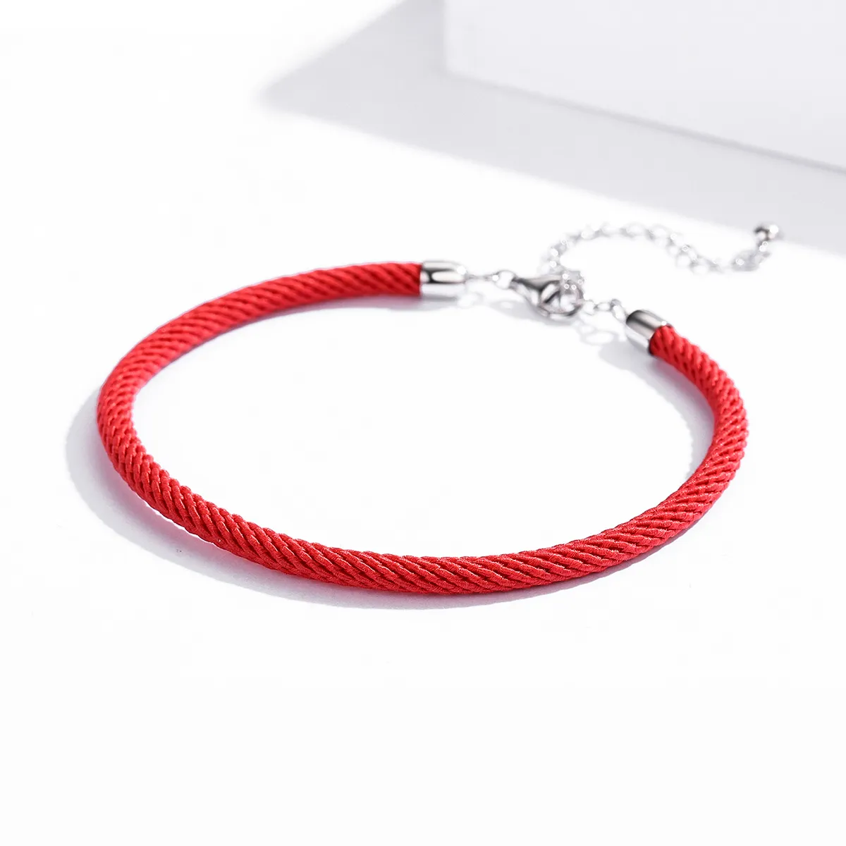 Pandora Style Red Rope Fabric Bracelet - SCB166