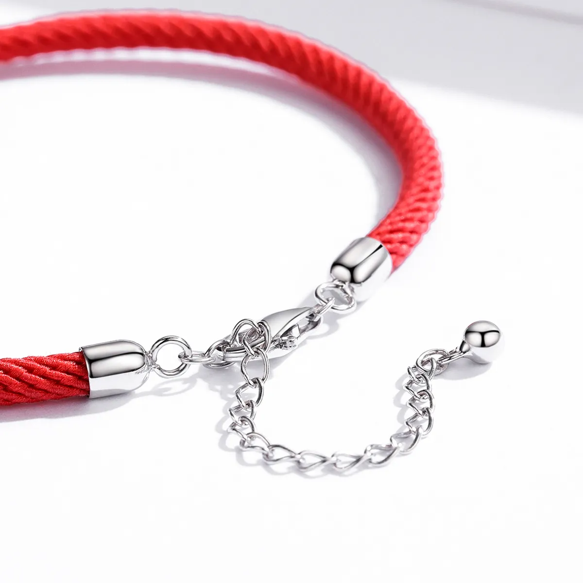 Pandora Style Red Rope Fabric Bracelet - SCB166