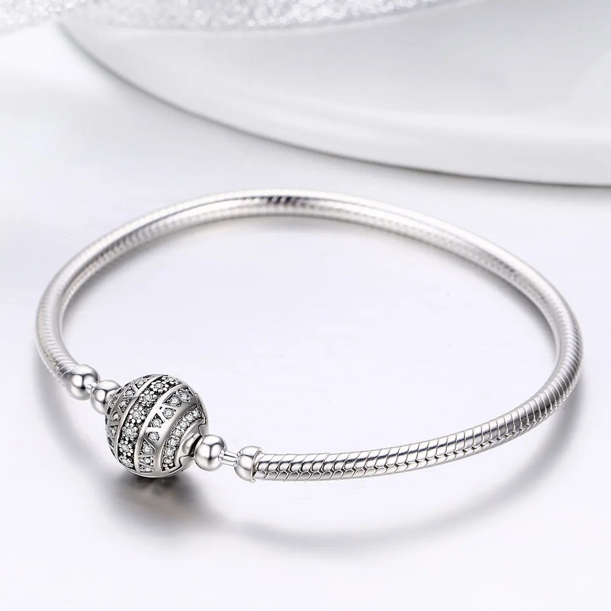 Pandora Style Silver Delicate Life Chain Bracelet - SCB062