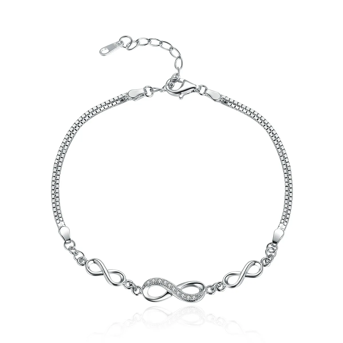 pandora style silver endless elegance slider bracelet scb037