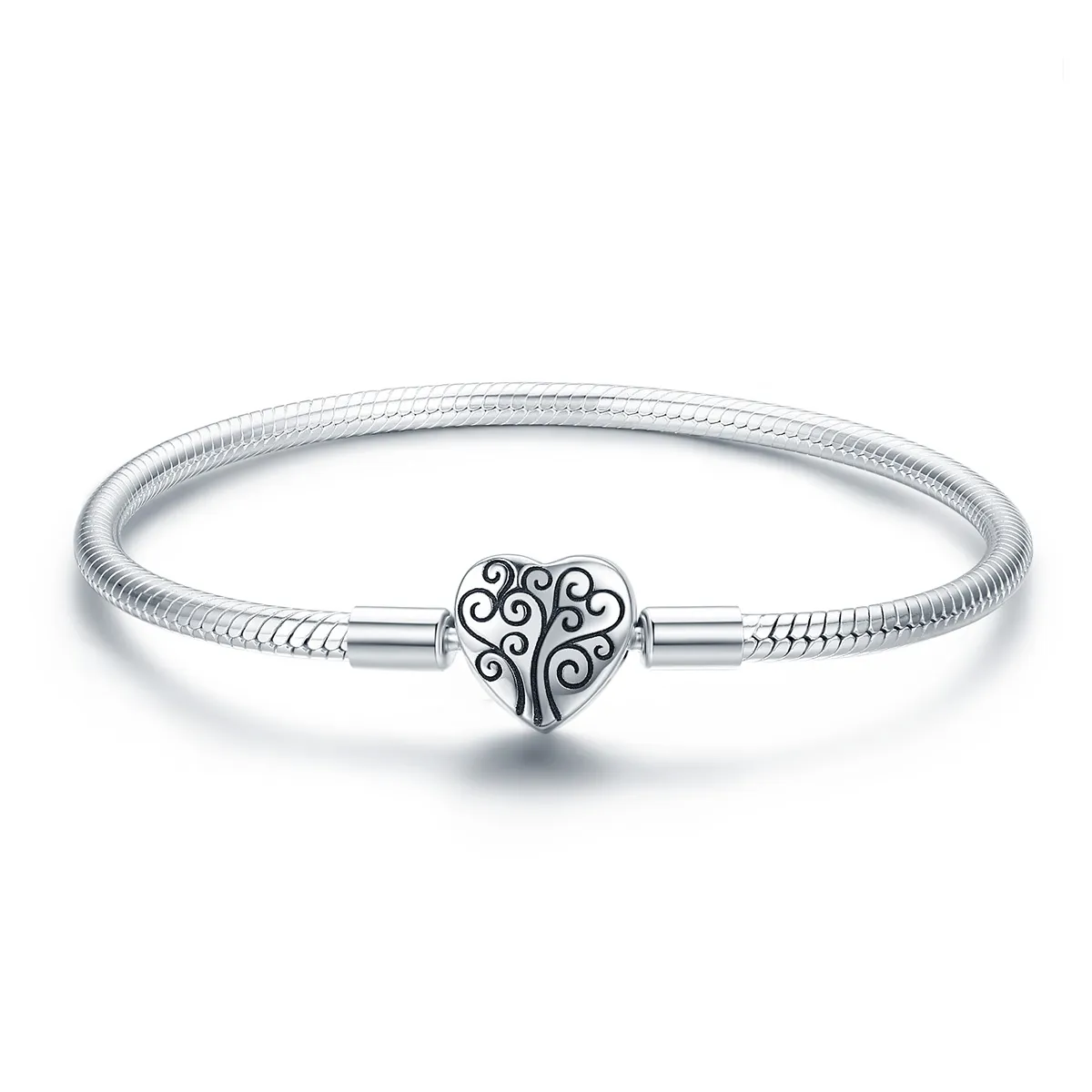 Pandora Style Silver Family Tree Chain Bracelet - SCB066