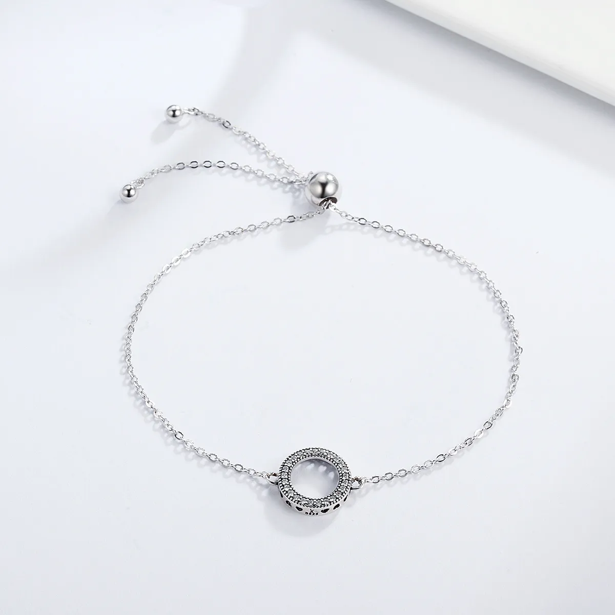 Pandora Style Silver Halo Slider Bracelet - SCB030