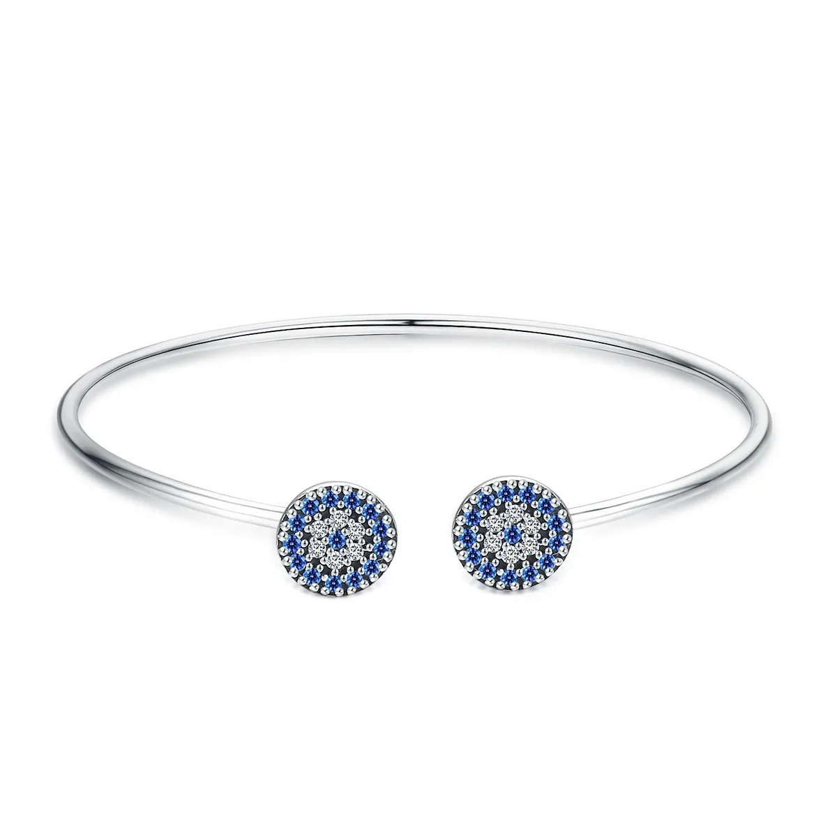 Pandora Style Silver Shining Stars Open Bangle - SCB058