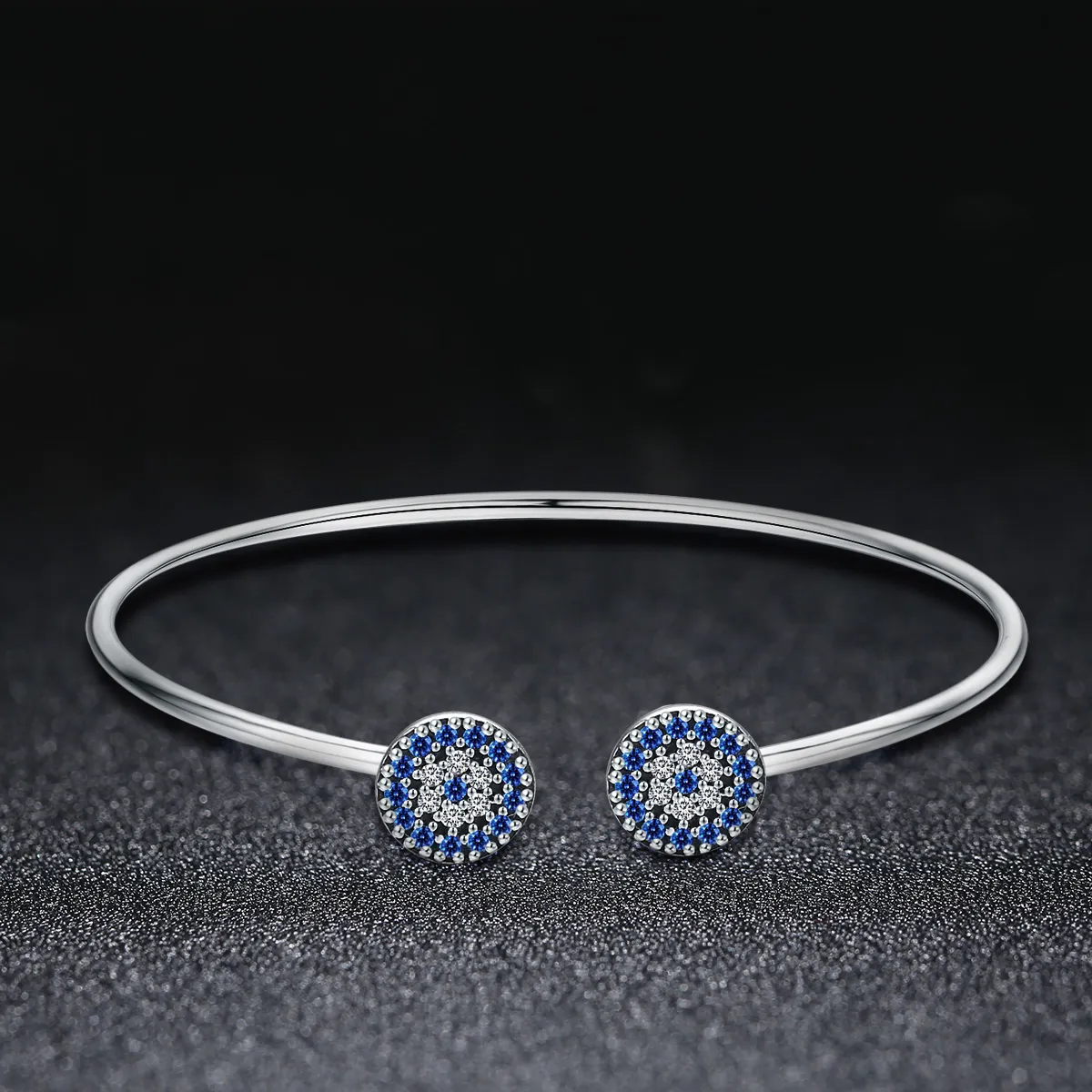 Pandora Style Silver Shining Stars Open Bangle - SCB058